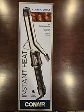 Conair 1 In. Curling Iron Instant Heat Classic Curls 25 Heat Settings Auto Off