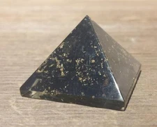 SMALL (25-30mm) BLACK TOURMALINE ORGONE GEMSTONE PYRAMID ORGONITE
