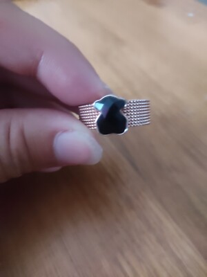 Tous Ring Mesh Color aus rosafarbenem IP-Stahl Größe 54 