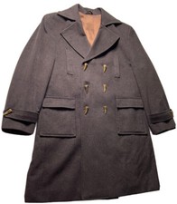  998 Custom Designed 46 Large Mens Double Breasted Brown Cashmere Wool Overcoat