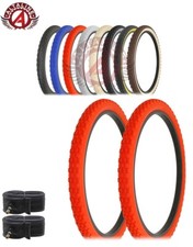 AltaLine BICYCLE WIRE BEAD DURABLE CRUISER TIRE 26 x 2.125 ROUGH KNOBBY w/TUBES.