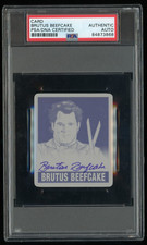 Brutus The Barber Beefcake 1/1 PSA/DNA Auto 2013 Leaf Originals Print Plate Card