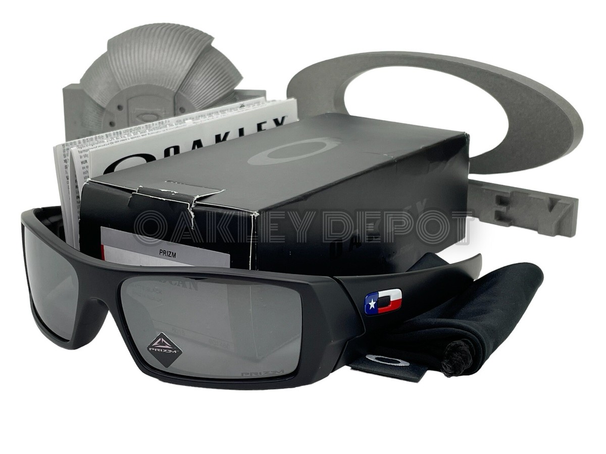 ✓🕶️ OAKLEY GASCAN 009014 MATTE BLACK/PRIZM BLACK TX FLAG ICONS