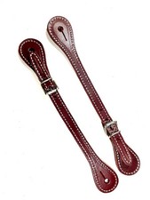 Spur Strap - Mens - 5/8" - Doubled and Stitched - Burgundy E528 