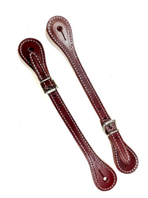 Spur Strap - Mens - 5/8'' - Doubled and Stitched - Burgundy (E528)