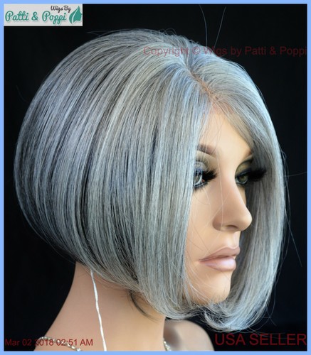Pelucas de orquídea FABULOSAS BOLD ROP - ENCAJE FRONTAL - Nuevo COLOR GRIS Piedra de cañón - Imagen 7 de 12