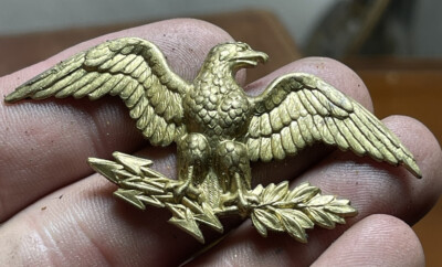Kaiseradler Kupfer Ornament vergoldet gestempelt 6,3 x 3,2 cm