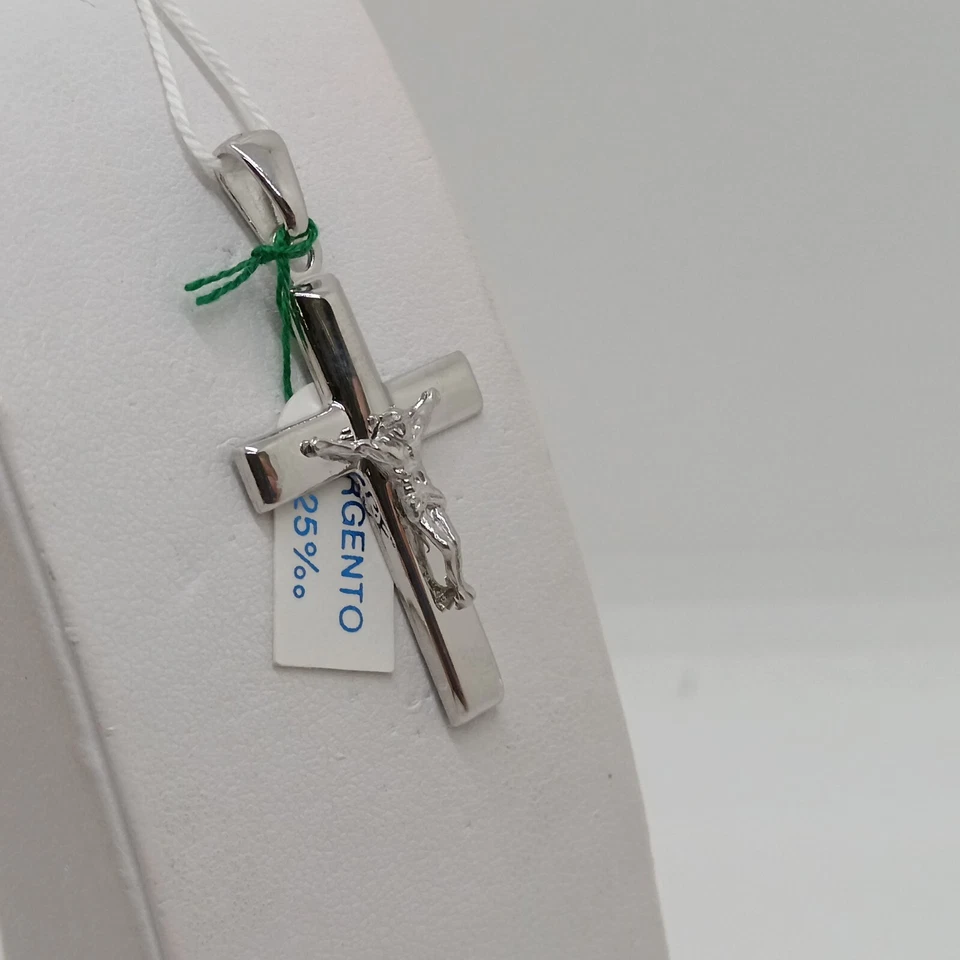 CIONDOLO UNISEX CROCIFISSO CROCE SACRA IN ARGENTO 925 (0458) - Immagine 4 di 4