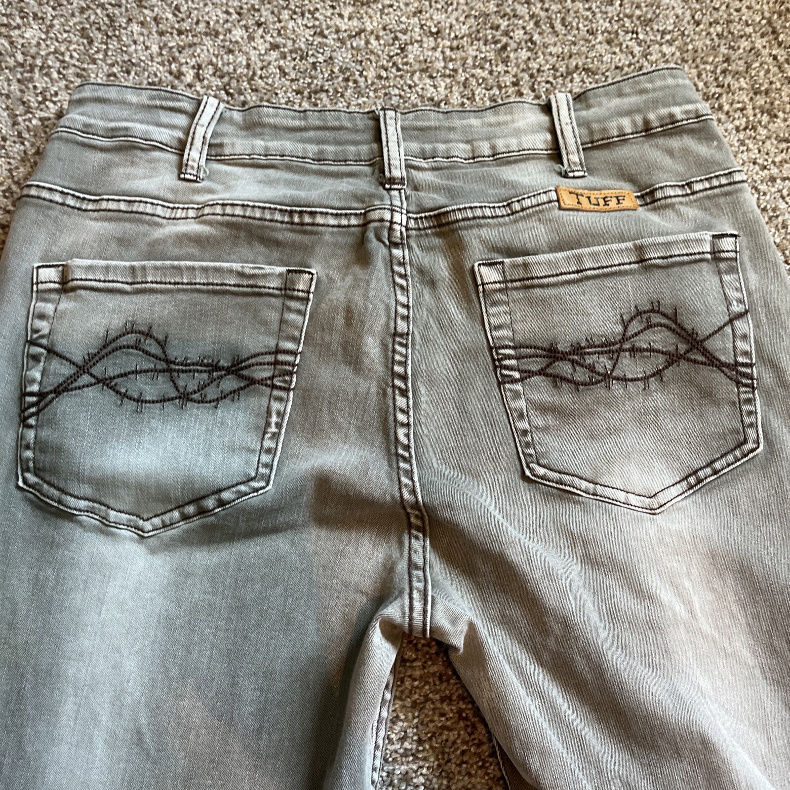 Cowgirl Tough Co Dusty Road Jeans 33x33 (32 X 31.5) Stone Washed Brown Denim - View 15
