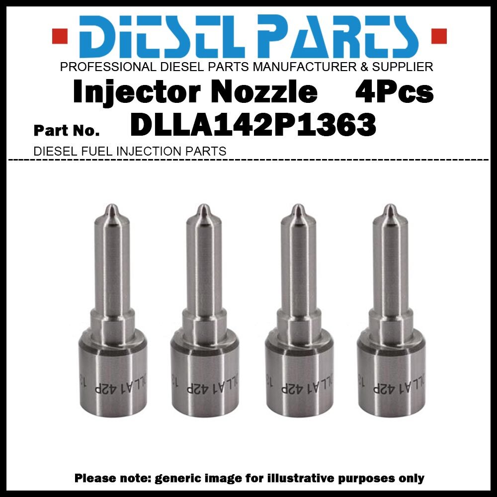 4Pcs Fuel Injector Nozzle DLLA142P1363 for Fia Dublo Lancia Musa