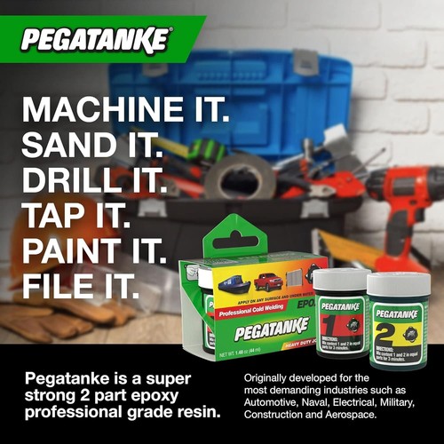 Pegatanke BLACK Professional Cold Weld 2 Part Super Strong Epoxy Resin Glue - Picture 7 of 9