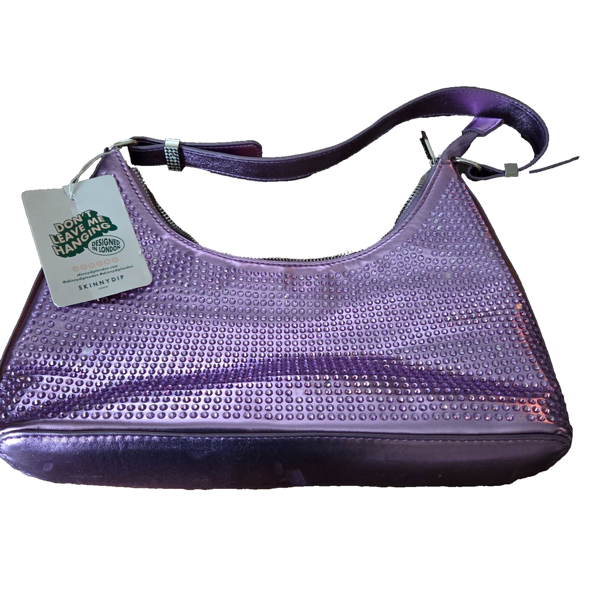 SkinnyDip London Purple Lilac Sparkle Shoulder Bag Purse NWT