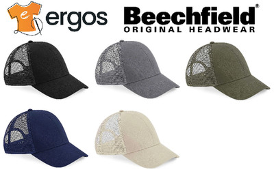 BEECHFIELD Hat ORGANIC COTTON TRUCKER Organic Cotton Back Net Visor