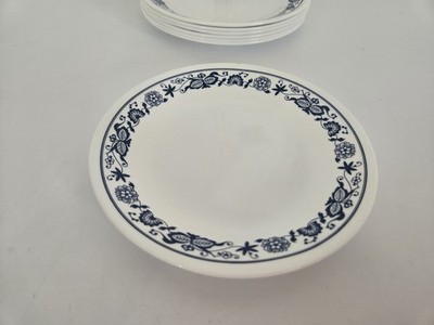 7 Corelle Corning Old Town Blue Onion 6.75'' Bread Salad Plates FREE SHIPPING