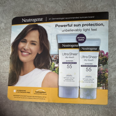 Neutrogena Ultra Sheer Dry-Touch SPF 55 Broad Spectrum Lotion 2 Pack 8 oz