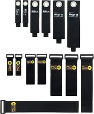 Heavy-Duty and Super-Stretch Wrap-It Storage Straps - Assorted 14-Pack, Black 