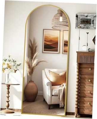 59''x16'' Floor Mirror Full Length, Arched Full Length Mirror with Stand, Full 