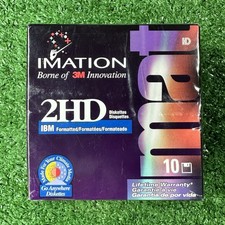 Imation 3.5" Floppy Disks Diskettes 10 Pack IBM Formatted 1.44MB 2HD New Sealed