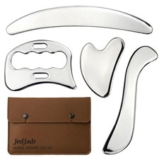 4-in-1 Stainless Steel Gua Sha IASTM Massage Scraper Tool Set Deep Tissue