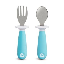Munchkin Raise Toddler Fork Spoon Set Blue Munchkin