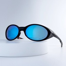 Oakley Eye Jacket Redux OO9438 Black Frame Ice Blue Lens Sunglasses