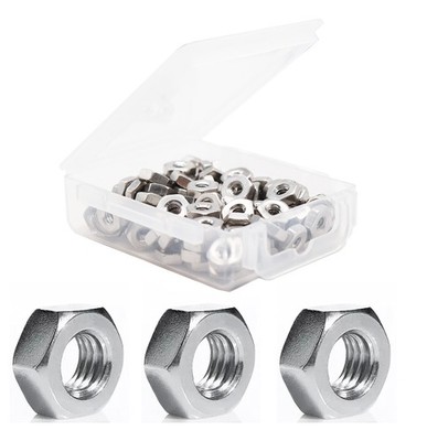 100 PCS 2-56 304 Stainless Steel Hex Nuts Hexagonal Lock Nuts Hardware