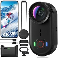 Mini Action Camera 4K 64GB Body Worn Magnetic Waterproof