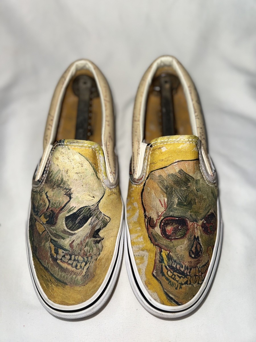 Vans Vincent Van Gogh Skull Slip On 8.5 Men Van Gogh Skulls Slip-on Vans Brand Shoes | eBay main image 4