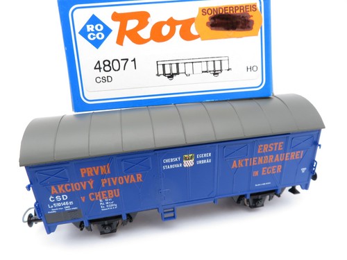 360H0 /4 - Roco H0 48071 - Bierwagen blau Brauerei Eger CSD - top in OVP | Condition: Gebraucht