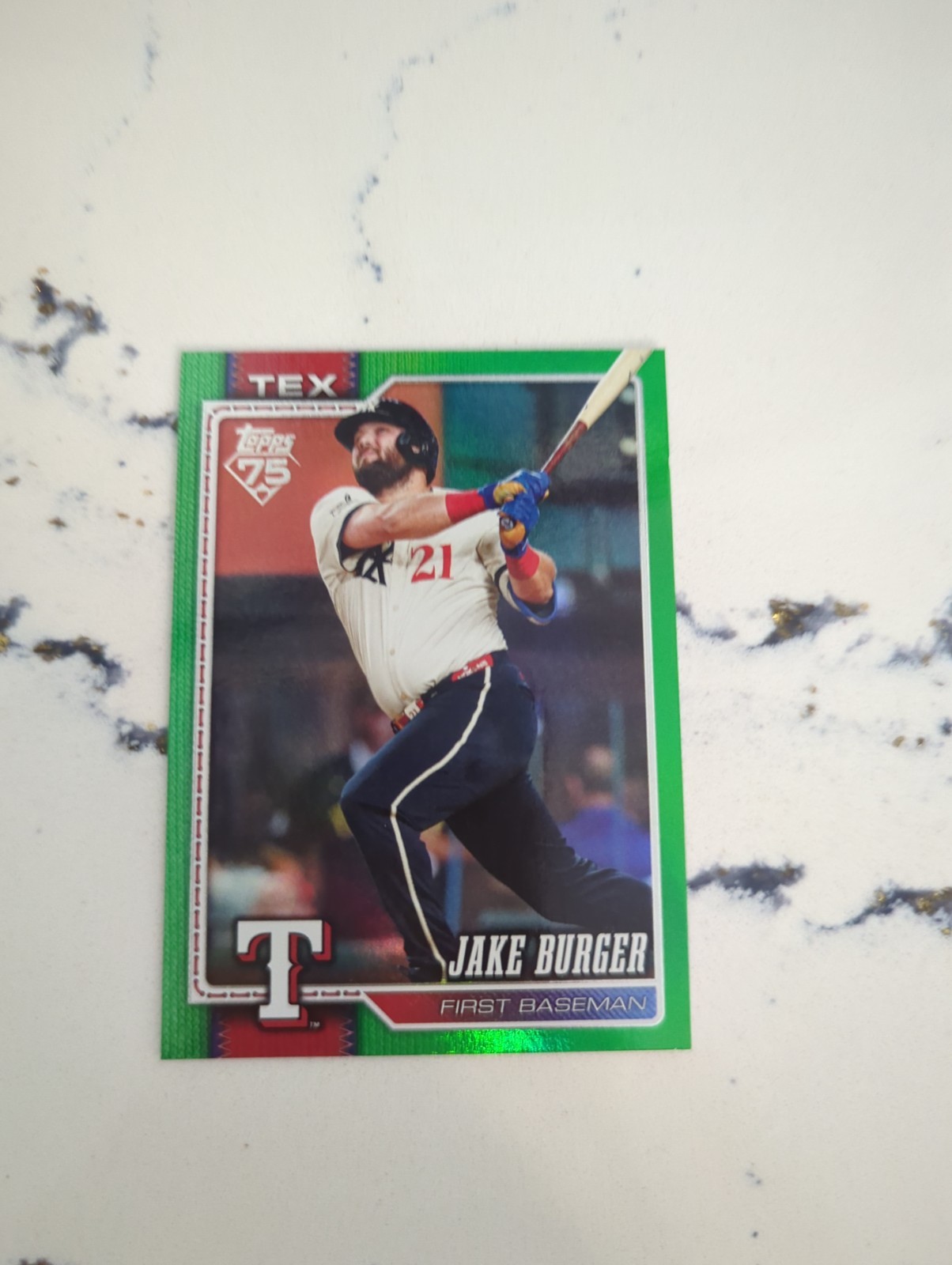 2026 Topps Baseball Series 2 Green Rainbow Foil /99 Jake Burger #451 Rangers