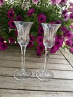 Vintage Mikasa 8” Crystal Icicles Candle Stick Holders Set Of 2 Tulip Shaped — photo 3