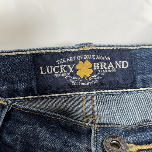 Lucky Brand Sweet Crop Mid Rise Stretch Jeans Womens Size 14 / 32 Blue Denim - Picture 7 of 10