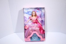 2001 Happy Birthday Barbie Doll With Tiara 54219 New In Box