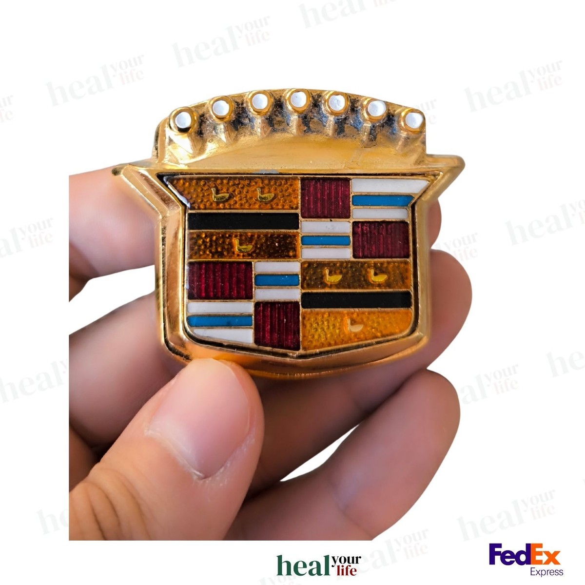 20182846 Cadillac Chrome Trunk Lock Cover Emblem 20402799 for sale