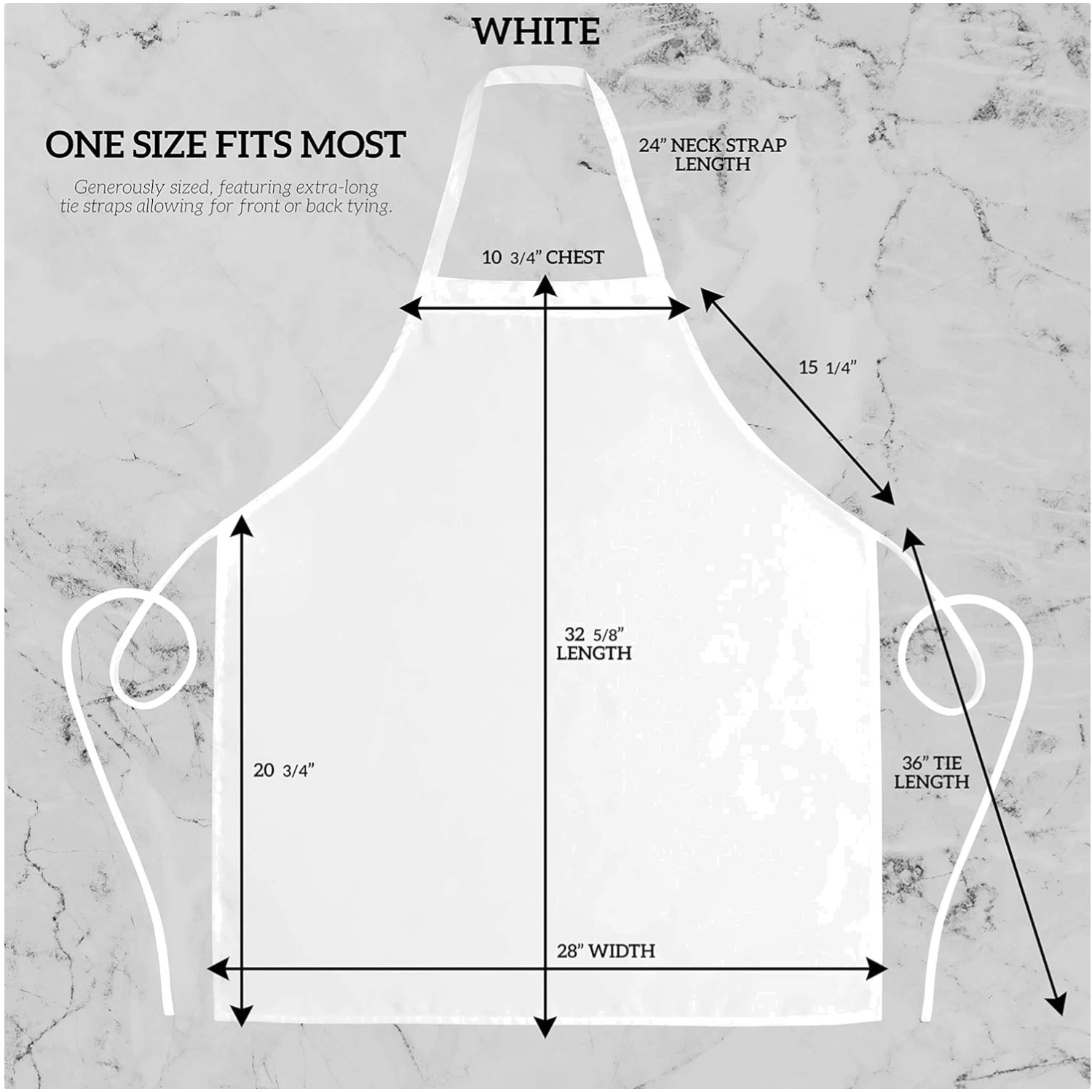 12 Pack White Bib Aprons - Unisex Kitchen Cooking BBQ Aprons
