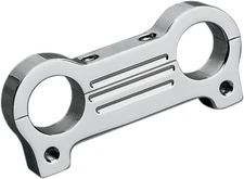 Accutronix Gauge Mount Adapter for 1 1/4in. T-Bar Handlebars - Chrome Motorcycle