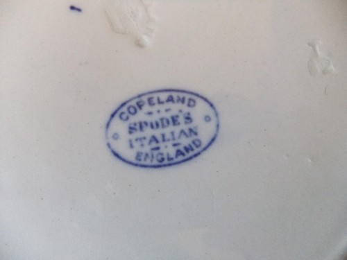 Vintage Copeland Spode Italian Blue & White 22 cm Square Teller: C.1932 - Bild 8 von 8