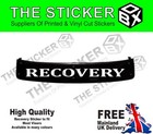 Recovery Vinyl Sticker To Fit Recovery Truck / Van Sun Visor