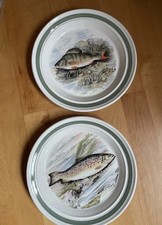 Talerz, motyw ryby, portmeiron, porcelana angielska