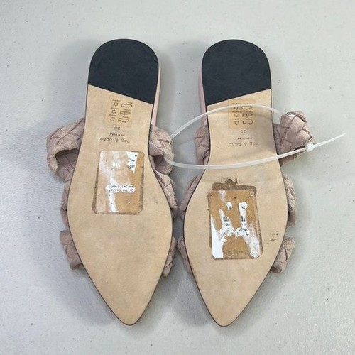 Sandale coulissante bout pointu en daim tressé pivoine Lewis Rag & Bone neuve sans étiquette taille 7,5 - Photo 7 sur 7