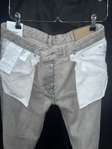 NWT Zara Men's Size 31 Straight Jeans Straight Light Brown1 Salmon 100% Cotton - Picture 11 of 16