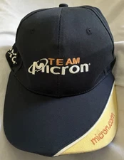 Team Micron Hat - Black - Adult One Size Adjustable - Never Worn