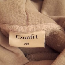 Comfrt Beige Women's 2XL Pullover Fleece Hooded Sweatshirt Long Sleeve