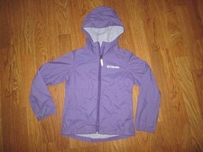 Girls COLUMBIA full zip windbreaker hooded jacket sz XS 6 / 6X