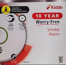 2-Pack Kidde 10yr Worry-Free Hardwired Smoke Det w/ Photoelectric Sensor & Voice