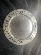 9” International Silver Co. Silver Plated Tray Rocket Arrows Retro Tote ( N )