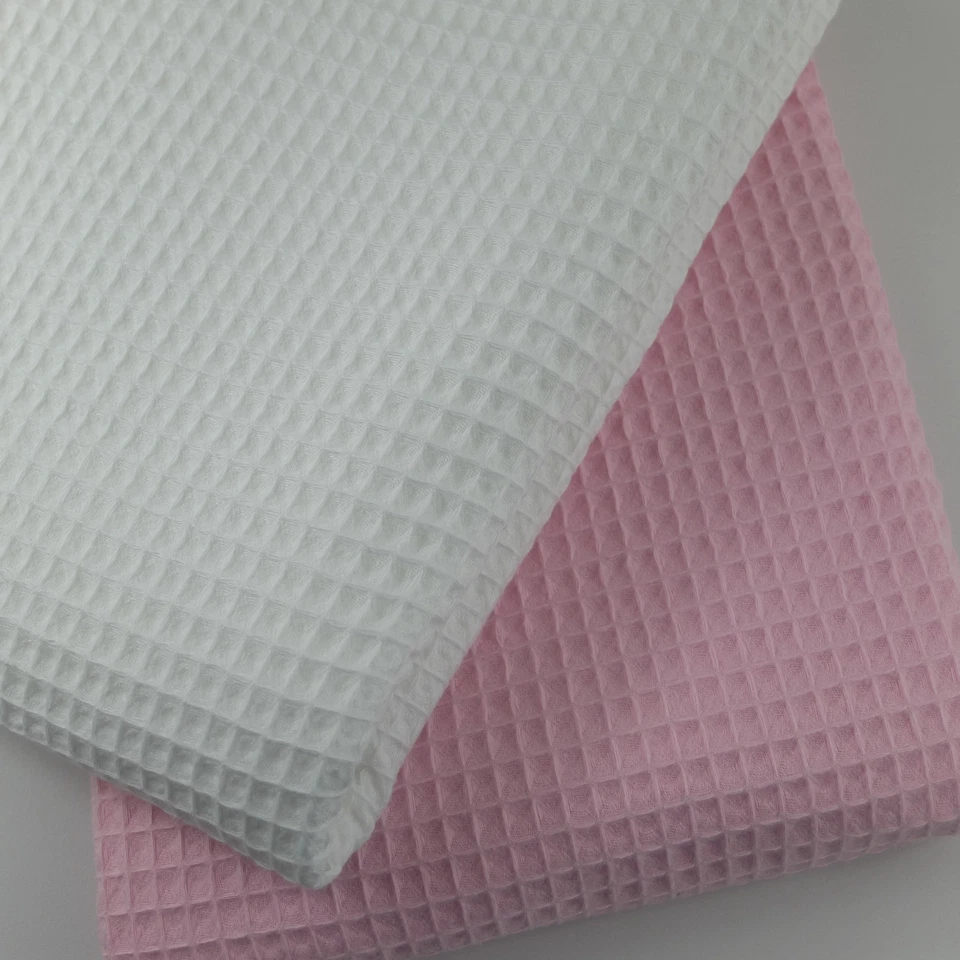 Waffelpique RESTSTÜCKE BW  weiss rosa   ÖkoTex Standard 100 / versch. Größen - Bild 2 von 2