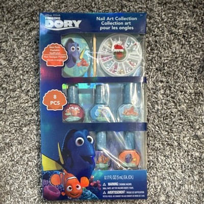 Disney Pixar Finding Dory 8-Piece Peelable Nail Art Set, Nail Polish, Gems, File