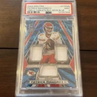 2024 Spectra Triple Threats Patrick Mahomes Neon Blue Triple Patch /60 PSA 9