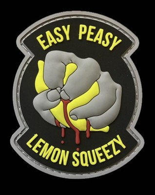 Easy Peasy Lemon Squeezy 3D Rubber Patch Klett Tactical Airsoft EDC